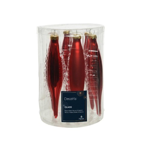 GOCCIA VETRO H. 15CM. ROSSO ASSORTITO MATT LUCIDO